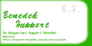 benedek huppert business card